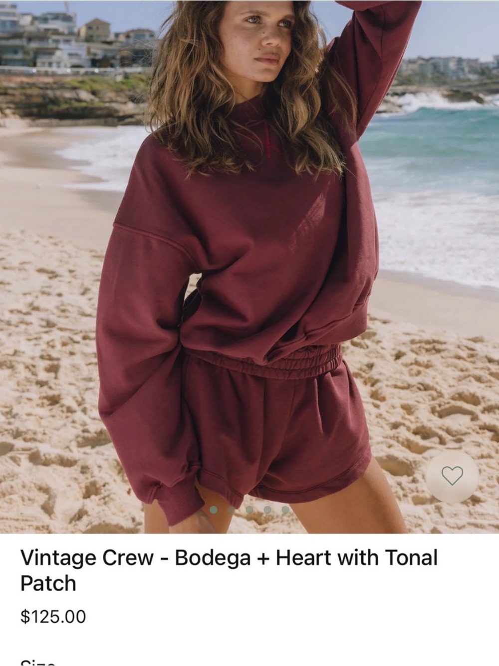 Daily Drills Vintage Crew Sweatshirt in Burgundy